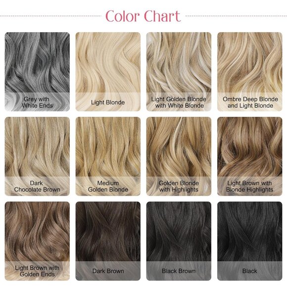 Clip in Hair Extensions Synthetic 14 Short Curly Golden Blonde Highlights - Picture 7 of 7